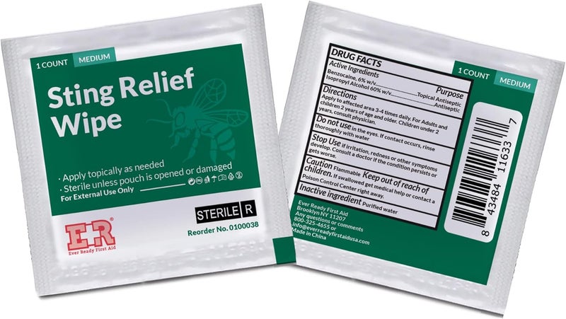 Ever Ready First Aid Sting Relief Wipes, 100 Count… - Image 2